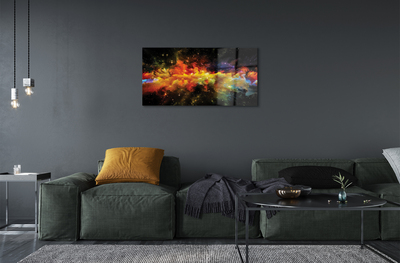 Pintura acrílica Padrões fractais amarelos