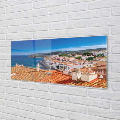Quadro acrílico Espanha Cidade Mar Montanhas