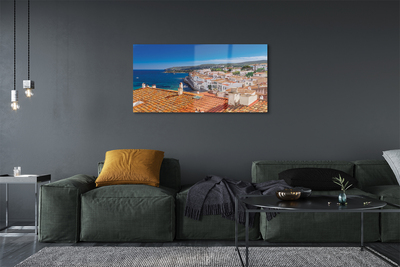 Quadro acrílico Espanha Cidade Mar Montanhas