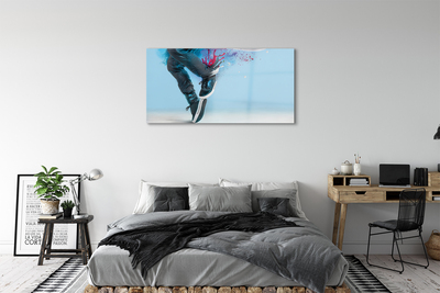 Quadro acrílico Manchas coloridas nas pernas