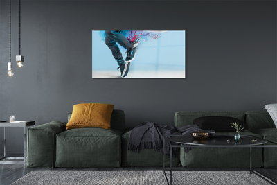 Quadro acrílico Manchas coloridas nas pernas