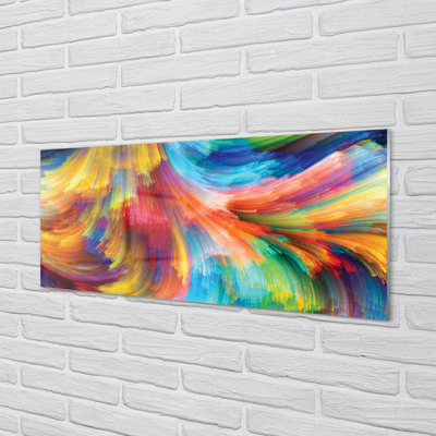 Quadro acrílico Fractais listrados irregulares coloridos