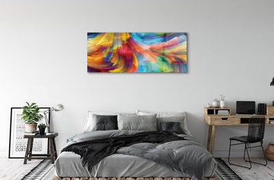 Quadro acrílico Fractais listrados irregulares coloridos