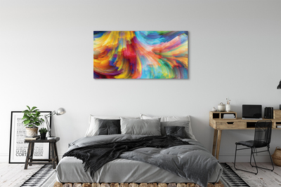 Quadro acrílico Fractais listrados irregulares coloridos