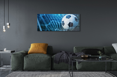 Pintura acrílica Bola de gol com fundo azul