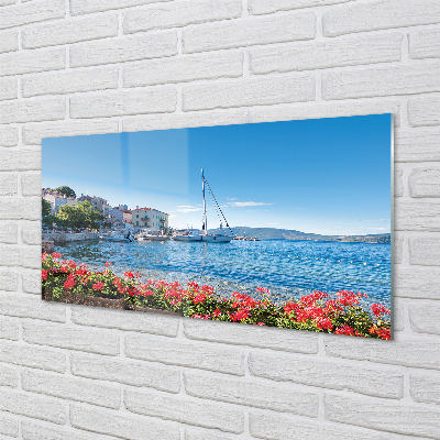 Quadro acrílico Mar navio céu verão