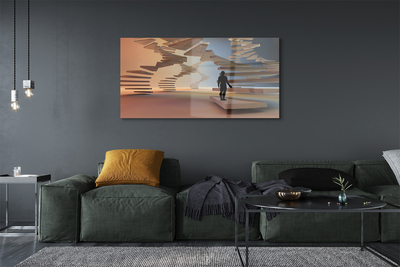 Quadro acrílico Escadas 3D