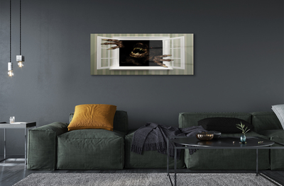 Pintura acrílica Figura assustadora na janela