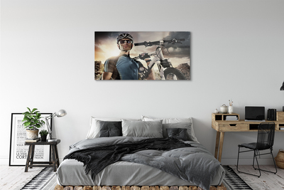 Quadro acrílico Nuvens de bicicleta ciclista