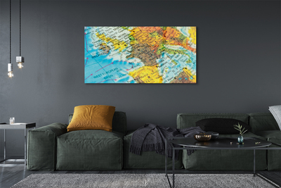 Pintura acrílica Mapa do globo