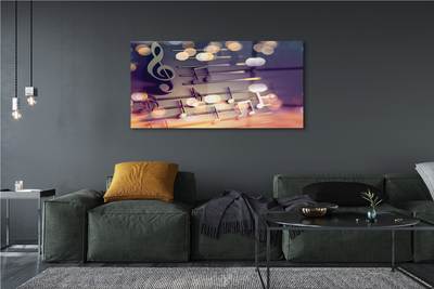 Quadro acrílico Notas pretas