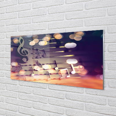 Quadro acrílico Notas pretas