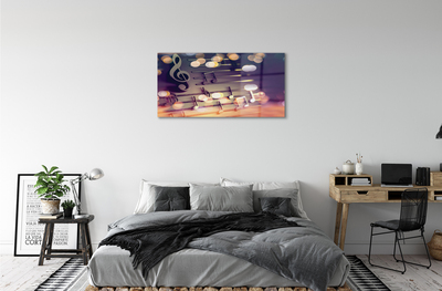 Quadro acrílico Notas pretas