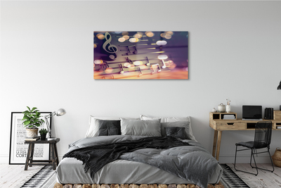 Quadro acrílico Notas pretas