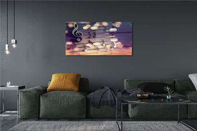 Quadro acrílico Notas pretas