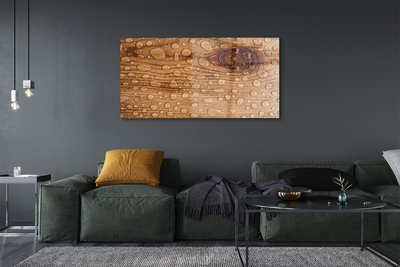 Pintura acrílica Gotas de água e madeira