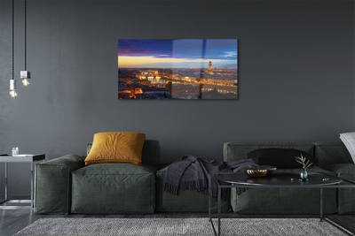 Quadro acrílico Pontes noturnas panorâmicas da Itália