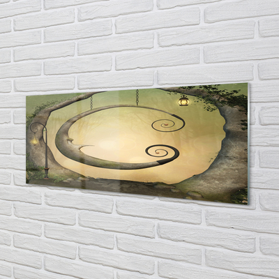 Quadro acrílico Árvores da Floresta de Luz