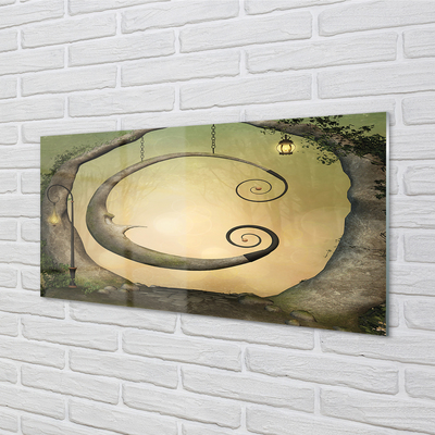 Quadro acrílico Árvores da Floresta de Luz