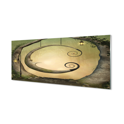 Quadro acrílico Árvores da Floresta de Luz