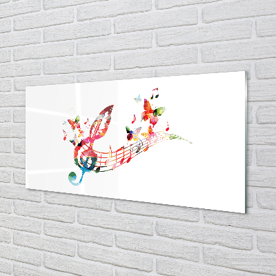 Pintura acrílica Notas coloridas de borboletas