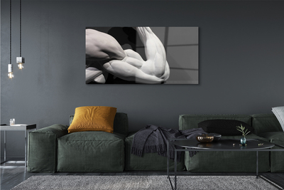 Pintura acrílica Músculos pretos e brancos