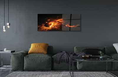 Pintura acrílica Dragão de fogo