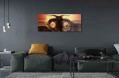 Quadro acrílico Figura do pôr do sol