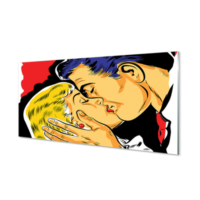 Pintura acrílica As pessoas se beijam