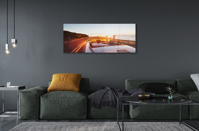 Quadro acrílico Pessoas de carro de estrada no céu