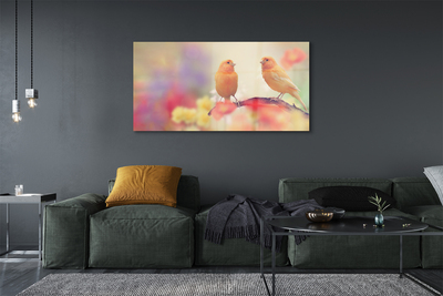 Pintura acrílica Papagaios coloridos