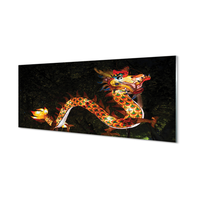 Quadro acrílico dragão luminoso japonês