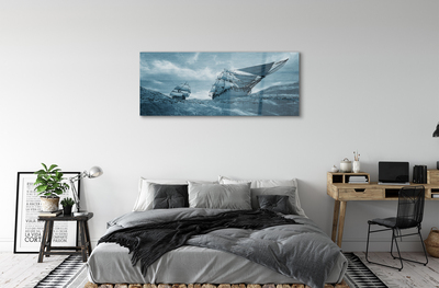 Quadro acrílico Navio de tempestade céu mar