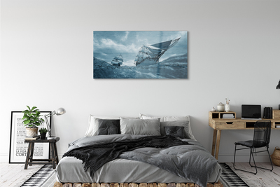 Quadro acrílico Navio de tempestade céu mar