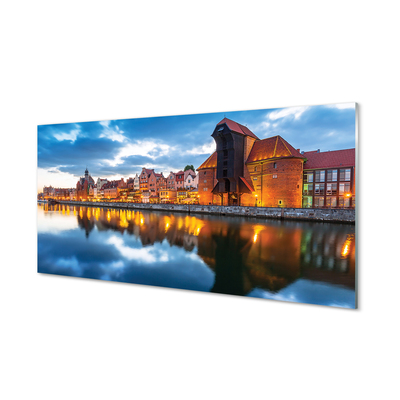 Quadro acrílico Edifícios do Rio Gdansk