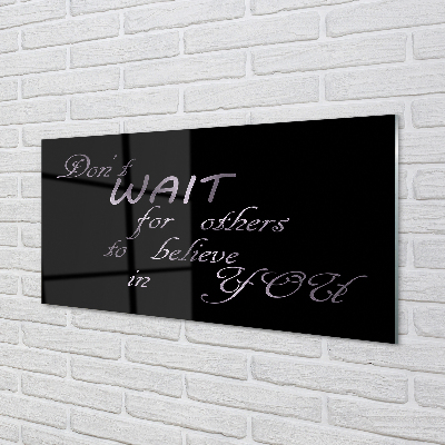 Quadro acrílico Letras metálicas