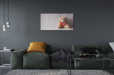Quadro acrílico Coração de ursinho de pelúcia
