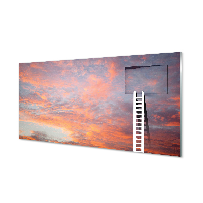 Quadro acrílico Pôr do sol no céu da escada