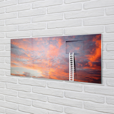 Quadro acrílico Pôr do sol no céu da escada