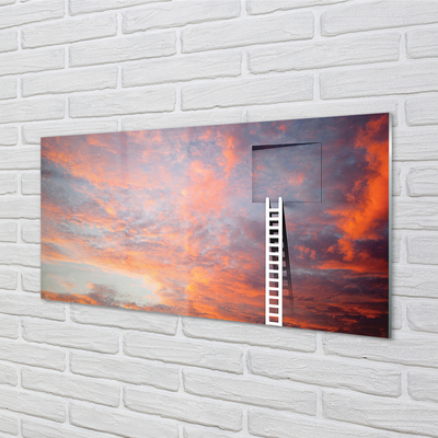 Quadro acrílico Pôr do sol no céu da escada