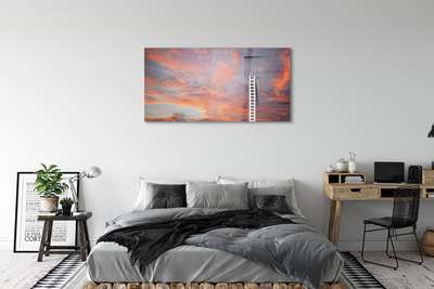 Quadro acrílico Pôr do sol no céu da escada
