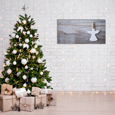 Quadro acrílico Anjo de Natal Inverno