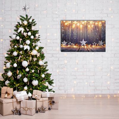 Quadro acrílico Decorações de Luzes de Natal
