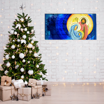 Quadro acrílico Natal Abstração Família Inverno