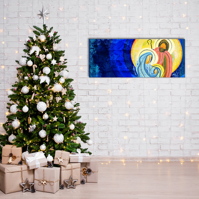 Quadro acrílico Natal Abstração Família Inverno