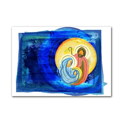 Quadro acrílico Natal Abstração Família Inverno