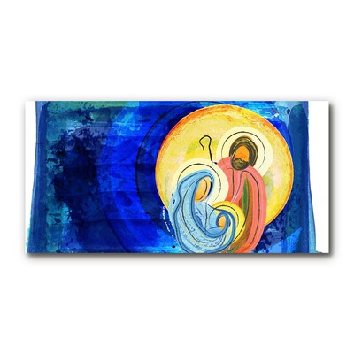 Quadro acrílico Natal Abstração Família Inverno