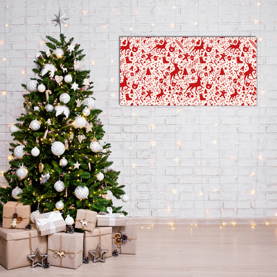 Quadro acrílico Decoração de Natal com Rena de Inverno