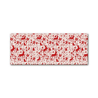 Quadro acrílico Decoração de Natal com Rena de Inverno