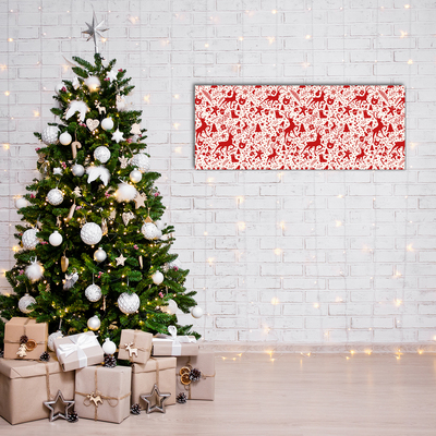 Quadro acrílico Decoração de Natal com Rena de Inverno